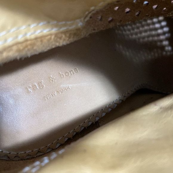 RAG & BONE Brown/Tan Leather Lasercut Accents Ankle Boot/Booties Size 6.5 - Picture 11 of 15